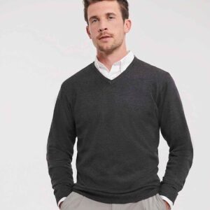 Russell Athletic Collection Cotton Acrylic V Neck Sweater