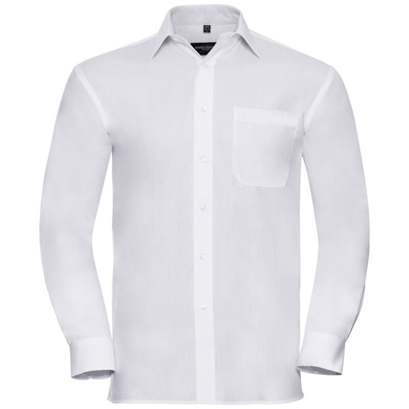 Russell Athletic Collection Long Sleeve Easy Care Cotton Poplin Shirt