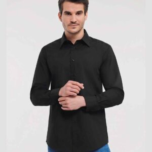 Russell Athletic Collection Long Sleeve Tailored Poplin Shirt