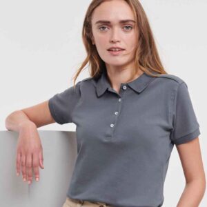 Russell Athletic Ladies Stretch Pique Polo Shirt