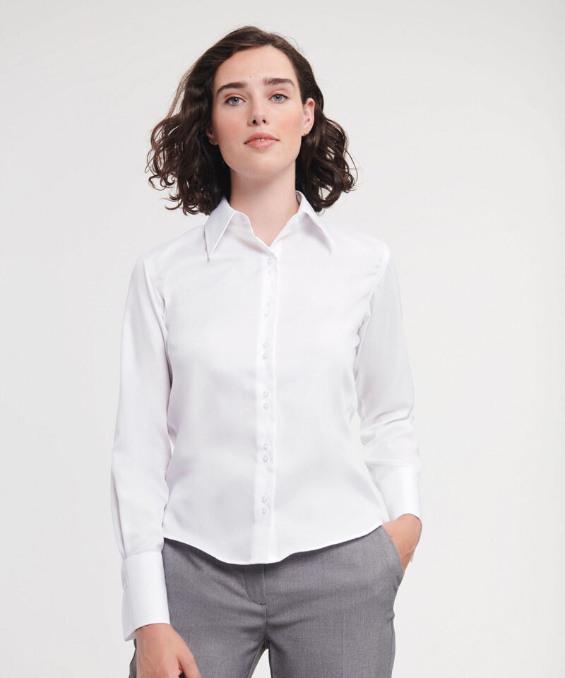 Russell Athletic Collection Ladies Long Sleeve Ultimate Non-Iron Shirt