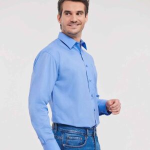 Russell Athletic Collection Long Sleeve Easy Care Poplin Shirt