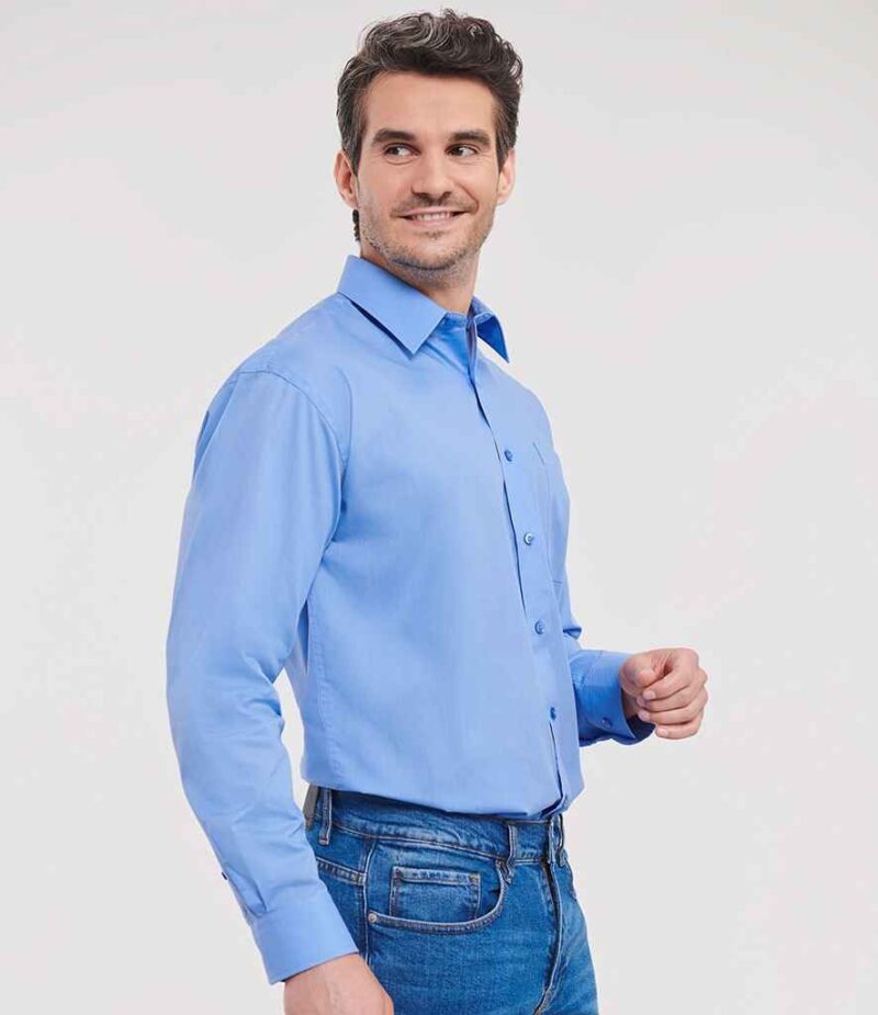 Russell Athletic Collection Long Sleeve Easy Care Poplin Shirt
