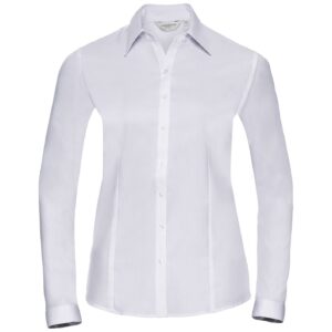 Russell Athletic Collection Ladies Long Sleeve Herringbone Shirt
