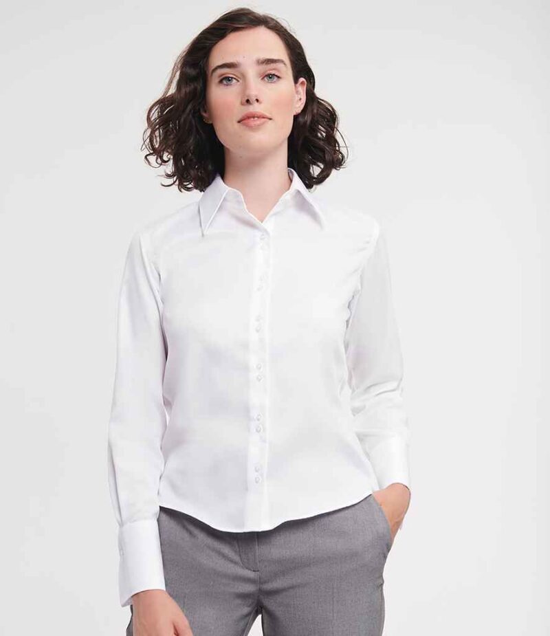 Russell Athletic Collection Ladies Long Sleeve Ultimate Non-Iron Shirt