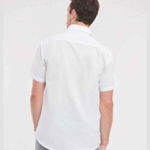 Russell Athletic Collection Short Sleeve Tailored Oxford Shirt