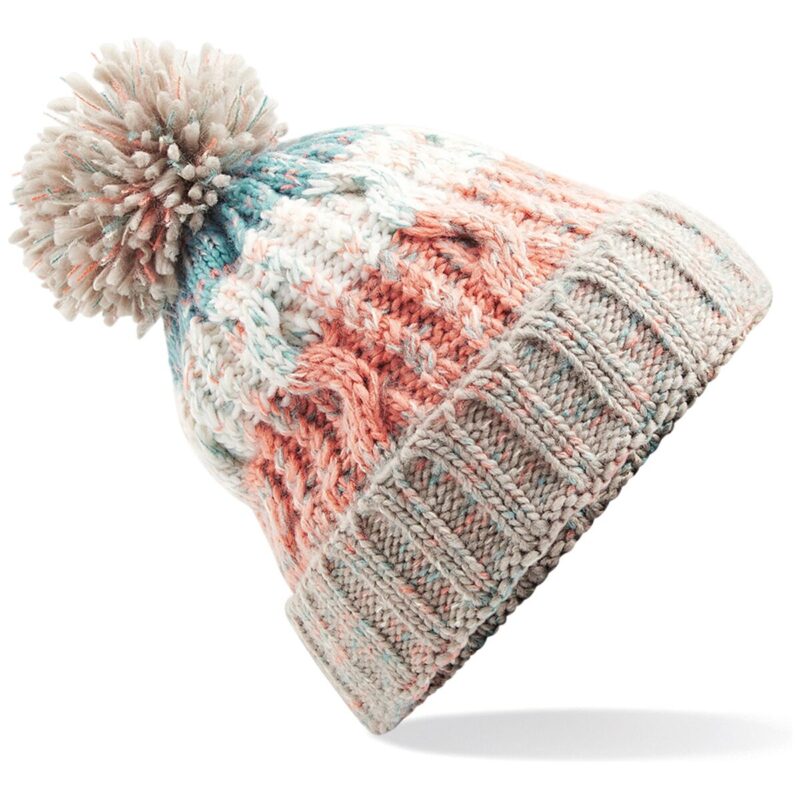 Beechfield Corkscrew Pom Pom Beanie