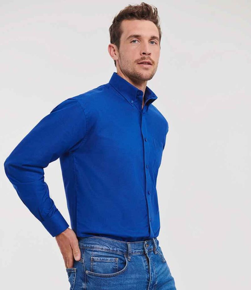 Russell Athletic Collection Long Sleeve Easy Care Oxford Shirt