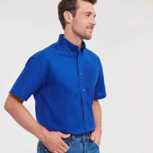 Russell Athletic Collection Short Sleeve Easy Care Oxford Shirt