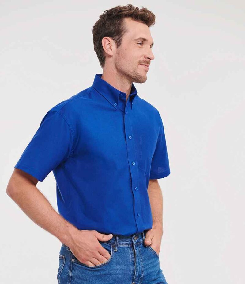 Russell Athletic Collection Short Sleeve Easy Care Oxford Shirt