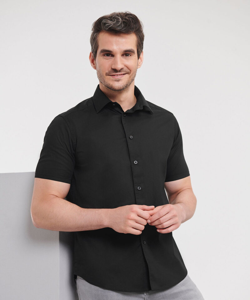 Russell Athletic Collection Short Sleeve Easy Care Fitted Shirt