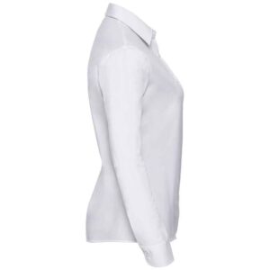Russell Athletic Collection Ladies Long Sleeve Easy Care Cotton Poplin Shirt