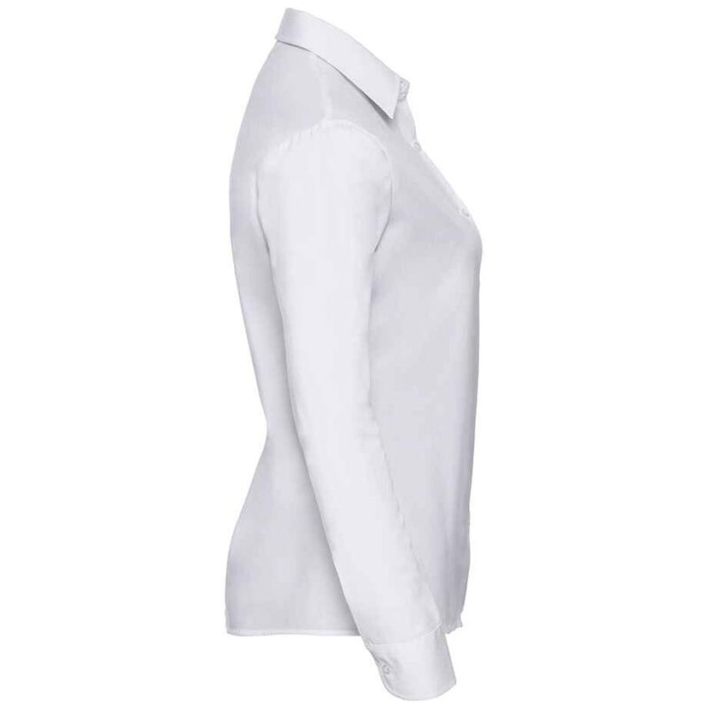 Russell Athletic Collection Ladies Long Sleeve Easy Care Cotton Poplin Shirt