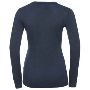 Russell Athletic Collection Ladies Cotton Acrylic V Neck Sweater