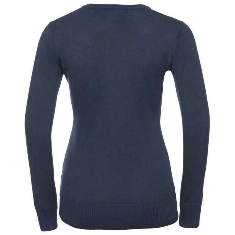 Russell Athletic Collection Ladies Cotton Acrylic V Neck Sweater