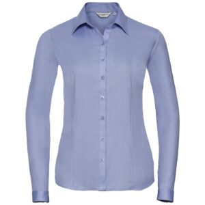 Russell Athletic Collection Ladies Long Sleeve Herringbone Shirt