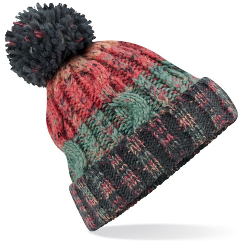 Beechfield Corkscrew Pom Pom Beanie