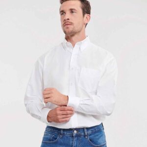 Russell Athletic Collection Long Sleeve Easy Care Oxford Shirt