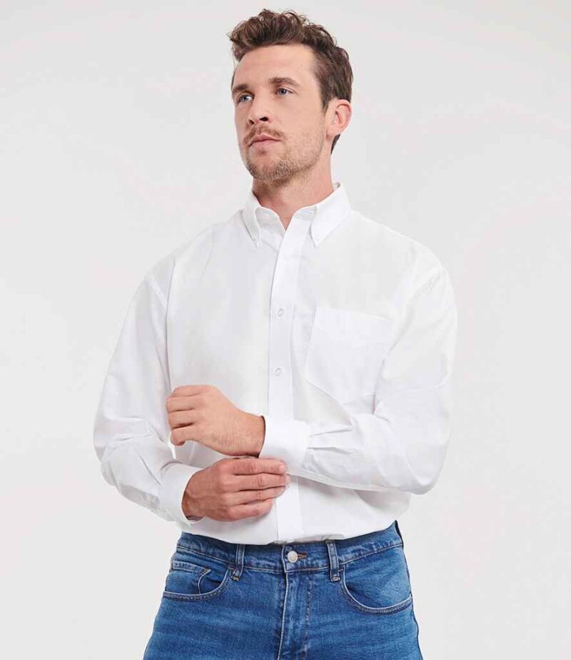 Russell Athletic Collection Long Sleeve Easy Care Oxford Shirt