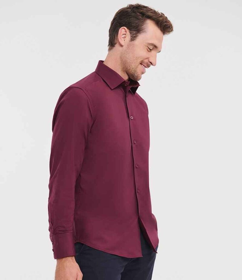 Russell Athletic Collection Long Sleeve Easy Care Fitted Shirt