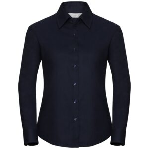Russell Athletic Collection Ladies Long Sleeve Easy Care Oxford Shirt