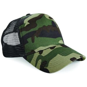 Beechfield Camo Snapback Trucker Cap