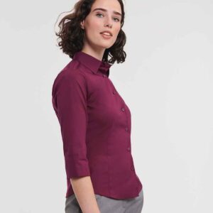 Russell Athletic Collection Ladies 3/4 Sleeve Easy Care Fitted Shirt