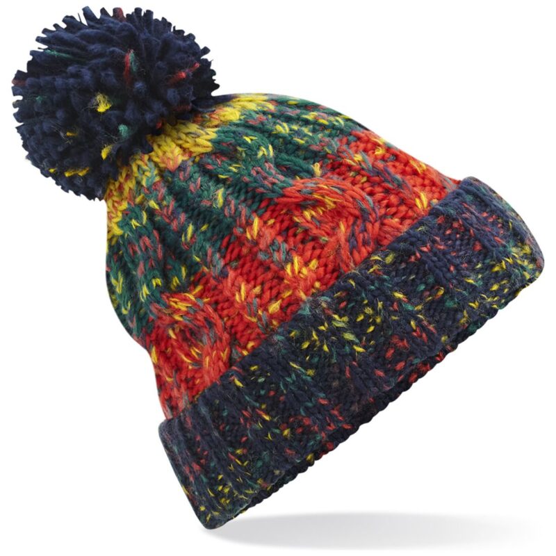 Beechfield Corkscrew Pom Pom Beanie