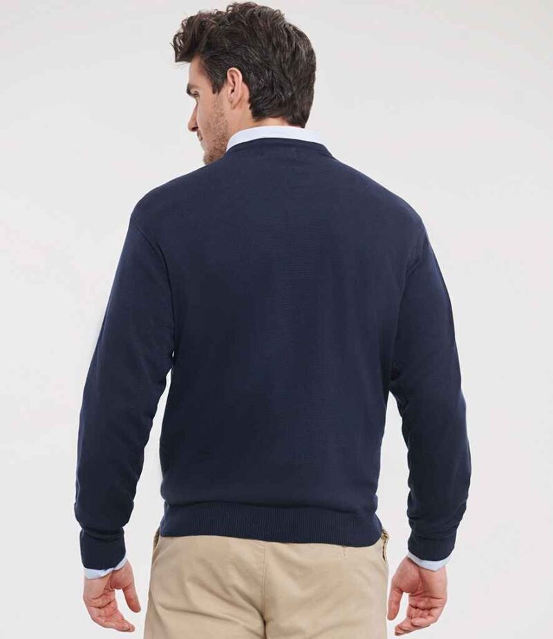 Russell Athletic Collection Cotton Acrylic V Neck Sweater