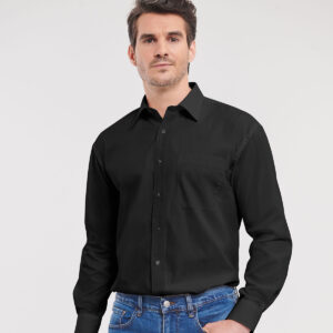 Russell Athletic Collection Long Sleeve Easy Care Cotton Poplin Shirt