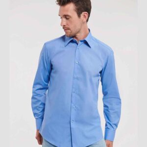 Russell Athletic Collection Long Sleeve Tailored Poplin Shirt