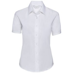 Russell Athletic Collection Ladies Short Sleeve Easy Care Oxford Shirt