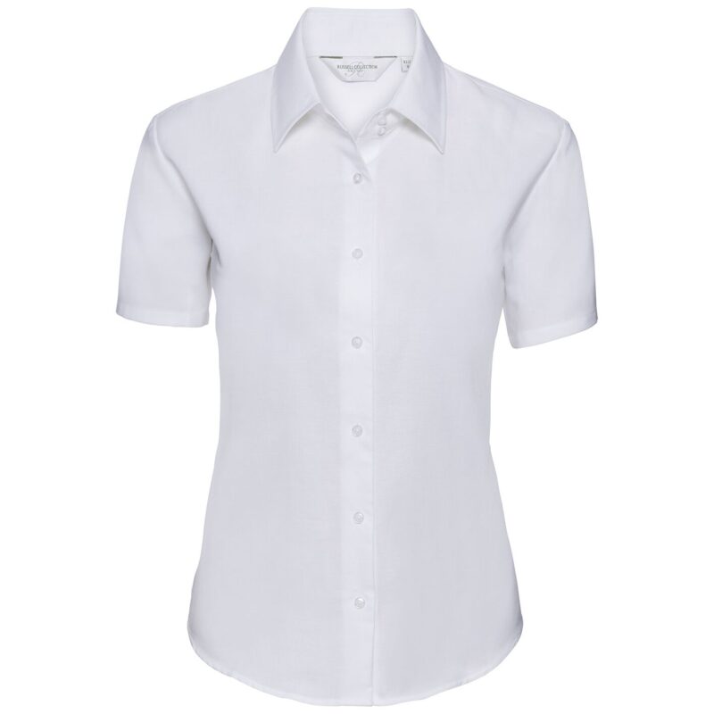 Russell Athletic Collection Ladies Short Sleeve Easy Care Oxford Shirt