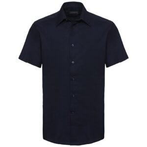 Russell Athletic Collection Short Sleeve Tailored Oxford Shirt