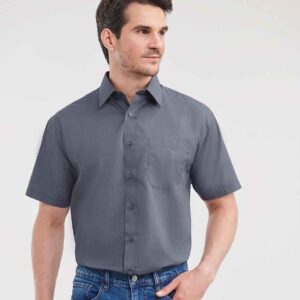 Russell Athletic Collection Short Sleeve Easy Care Poplin Shirt