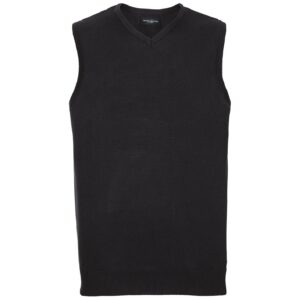 Russell Athletic Collection Sleeveless Cotton Acrylic V Neck Sweater