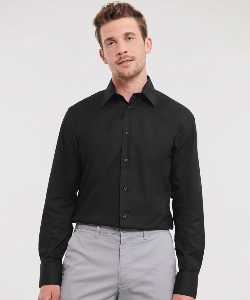 Russell Athletic Collection Long Sleeve Tailored Oxford Shirt