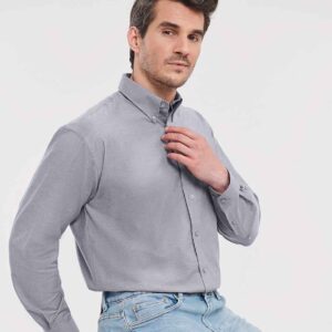 Russell Athletic Collection Long Sleeve Easy Care Oxford Shirt