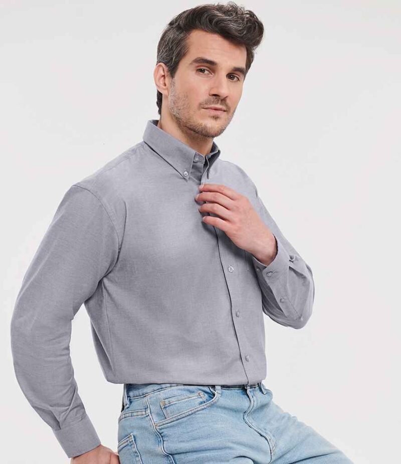 Russell Athletic Collection Long Sleeve Easy Care Oxford Shirt