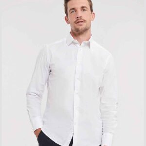Russell Athletic Collection Long Sleeve Easy Care Fitted Shirt