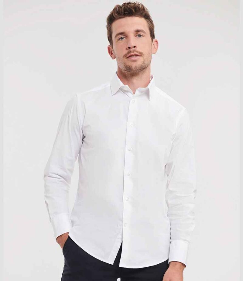 Russell Athletic Collection Long Sleeve Easy Care Fitted Shirt