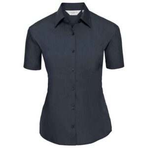 Russell Athletic Collection Ladies Short Sleeve Easy Care Poplin Shirt