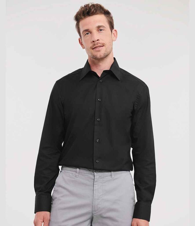 Russell Athletic Collection Long Sleeve Tailored Oxford Shirt