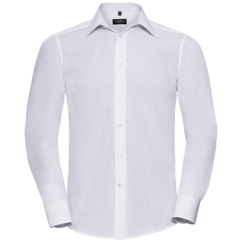 Russell Athletic Collection Long Sleeve Tailored Poplin Shirt