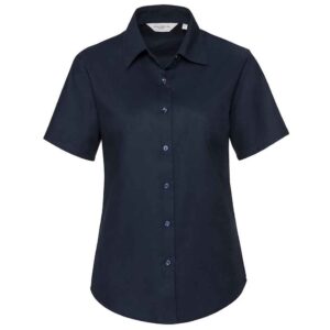 Russell Athletic Collection Ladies Short Sleeve Easy Care Oxford Shirt