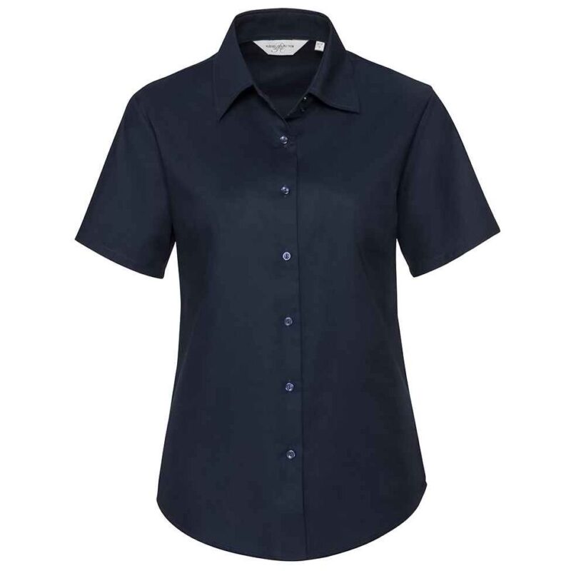 Russell Athletic Collection Ladies Short Sleeve Easy Care Oxford Shirt