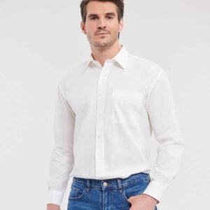 Russell Athletic Collection Long Sleeve Easy Care Cotton Poplin Shirt