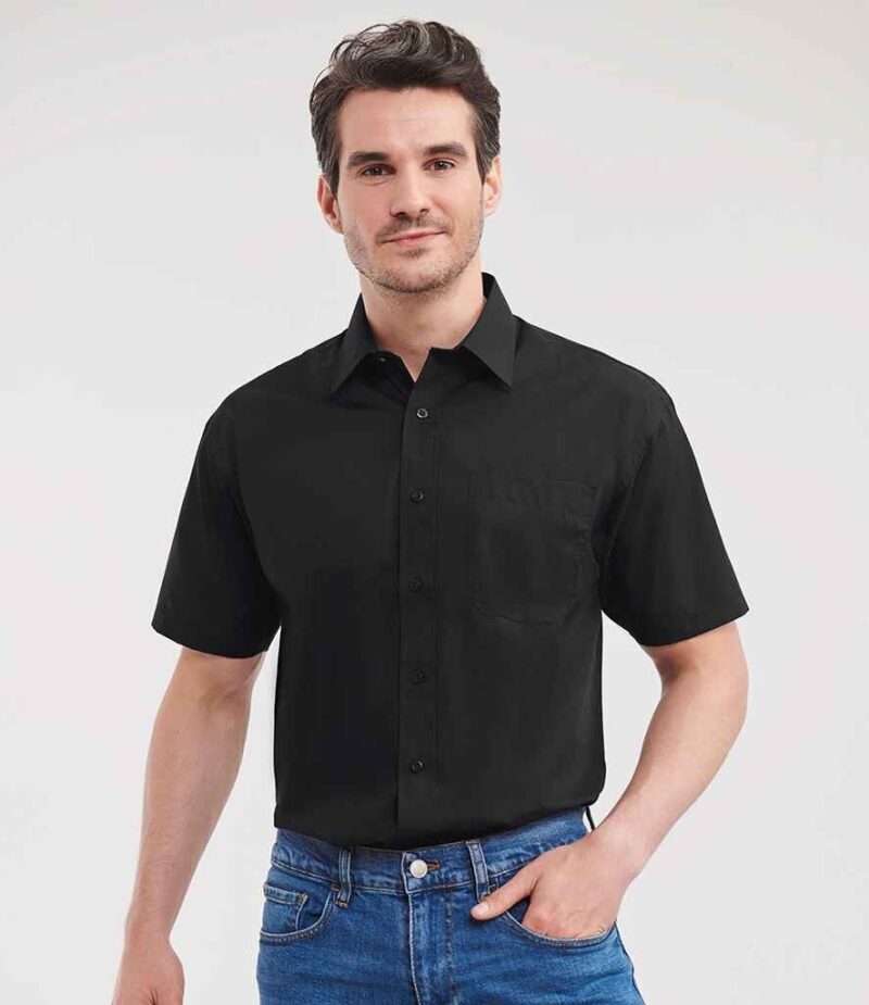 Russell Athletic Collection Short Sleeve Easy Care Poplin Shirt