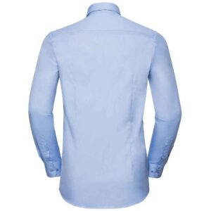Russell Athletic Collection Long Sleeve Contrast Herringbone Shirt