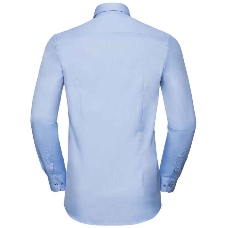 Russell Athletic Collection Long Sleeve Contrast Herringbone Shirt